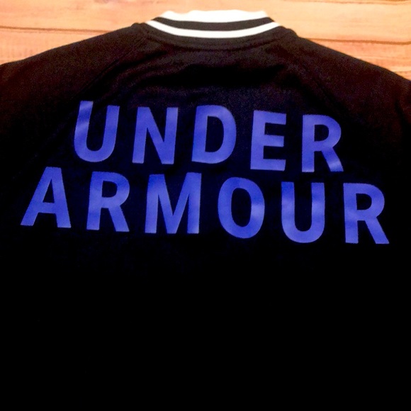 Under Armour ColdGear Snap Buttons Jacket Boys Girls YXL Black White 1318316 - Picture 4 of 5